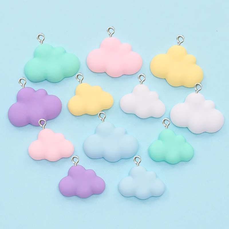 

Подвески из смолы в виде облака карамельных цветов для ювелирных изделий, фурнитура «сделай сам» для изготовления сережек, ожерелий, брелок...