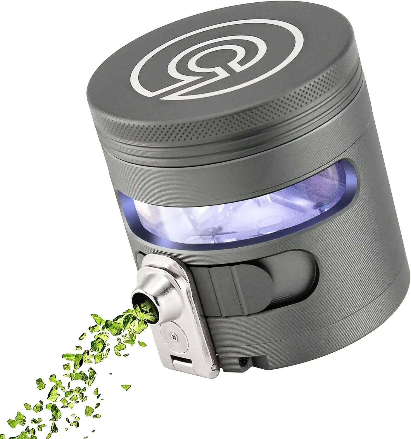 

Herb Grinder Automatic Herbal Spice Dispenser Large 2.5" Aluminum Alloy (Grey) Grinders Pink grinder Dichavador Pump and grind