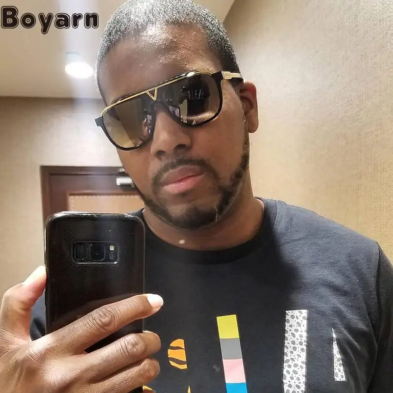

2022 New Sunglasses Men's Mascot Boyarn Luxury Brand Design Net Red Same Large Frame Sunglasses Men's Fashion Z0936e Eyewear
