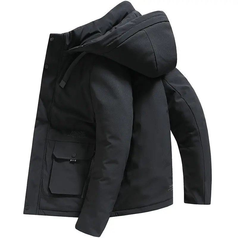 

2022 Men's Autumn and Winter New Brand Fashion Waterproof Jacket Men Outdoor Windbreaker Jacket Thick Long Sleeve Coat Q286