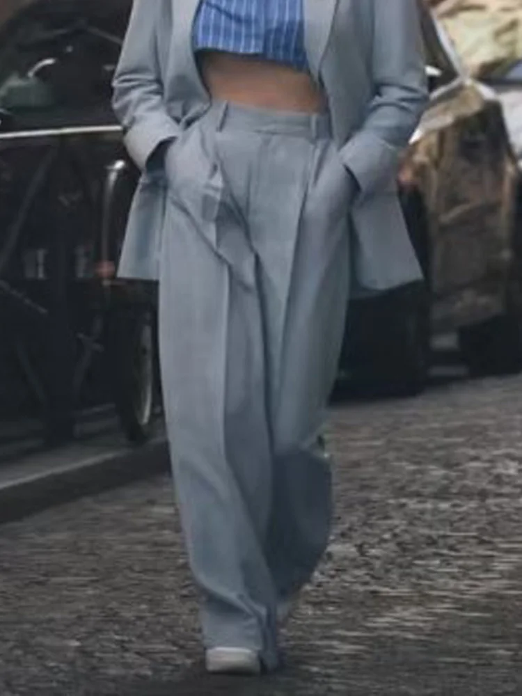 

Женские свободные прямые брюки Kumsvag, повседневные однотонные брюки на пуговицах, одежда для улицы, осень 2022