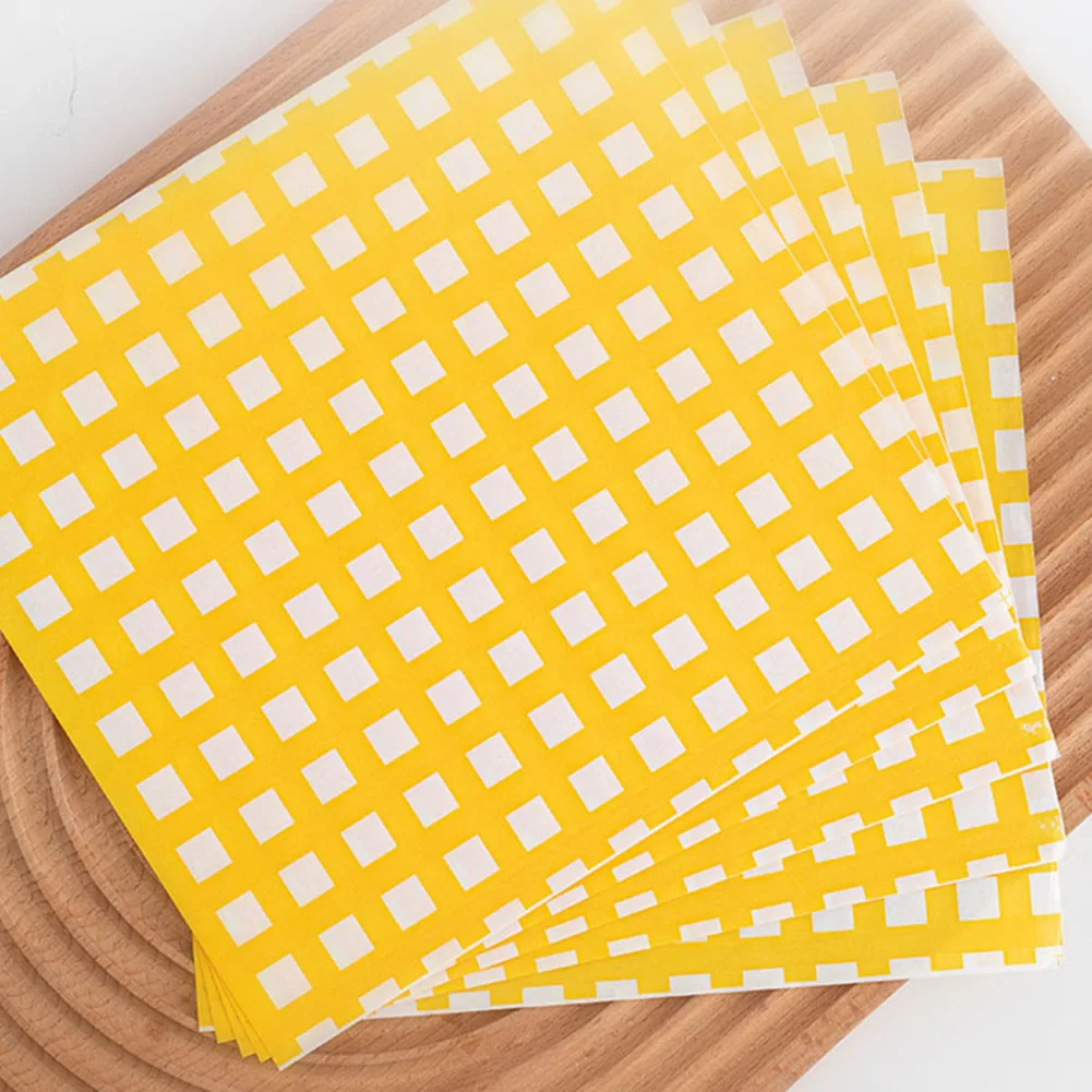 

50pcs Food Grade Baking Wrappers Oil Paper Packaging For Sandwich Hamburger Bread Food Cooking Paper Mat For Kitchen
