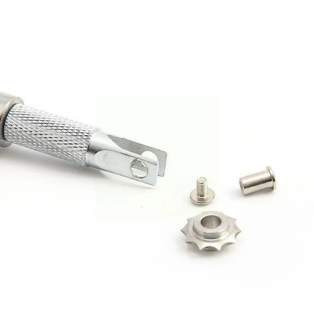 

DIY Leather Craft Kit Spacing Tool 3/4/5/6mm Over Stitch Marking Tools Gear Leathercraft Wheel Spacing Sewing Roulette Line E3Y7