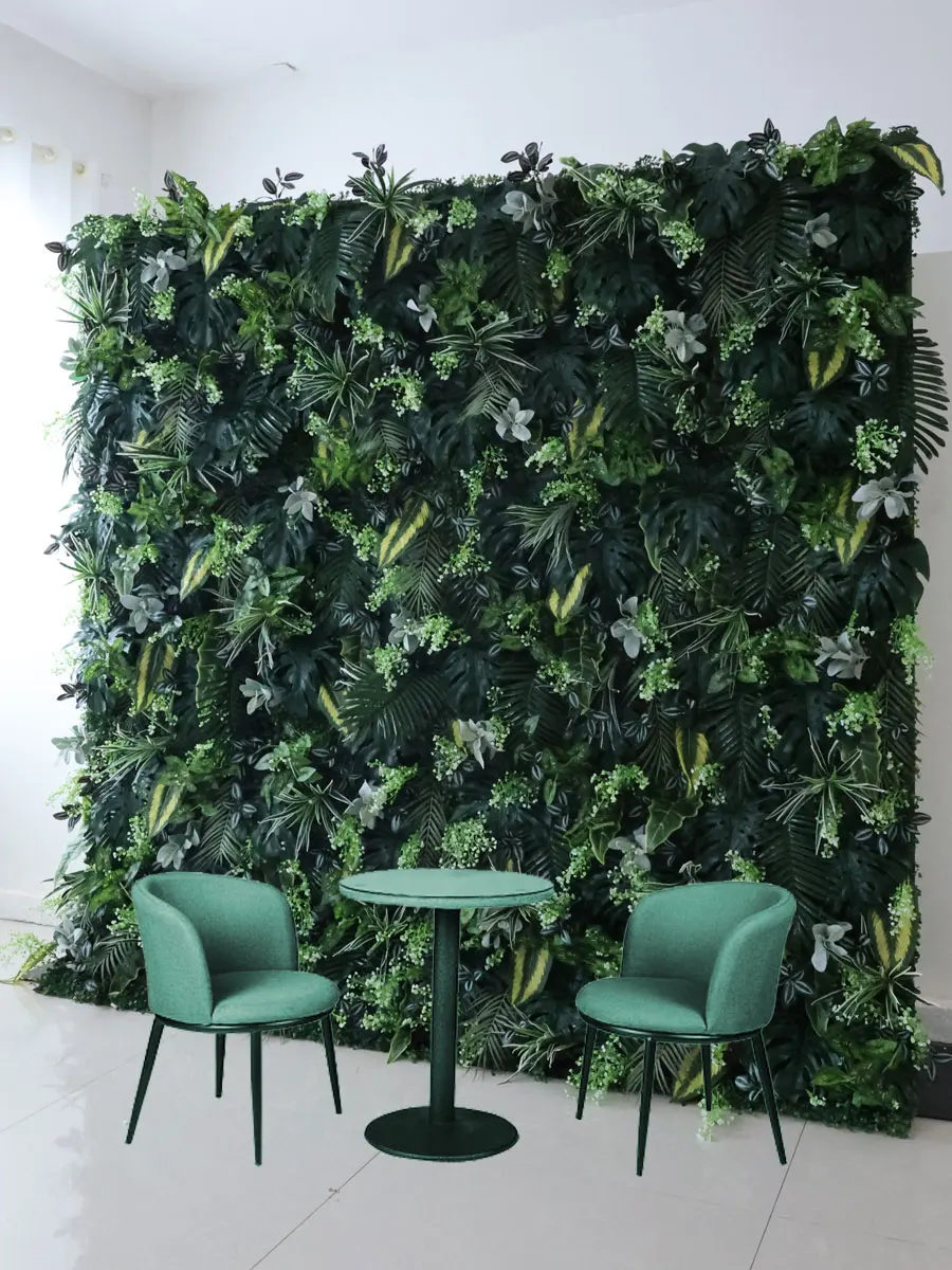 YuLiFlower на заказ зеленый рулон цветок настенная стойка высокое качество фон