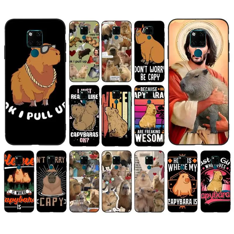 

Cartoon Capybara Phone Case For Huawei Mate 10 20 30 40 50 lite pro Nova 3 3i 5 6 SE 7 pro 7SE
