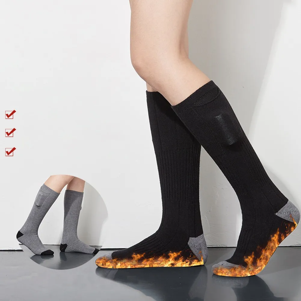 

1Pair Electric Heated Socks Rechargeable Battery 5V Foot Winter Warm Skiing Outdoor Cycling Warm Equipment Heating Socks