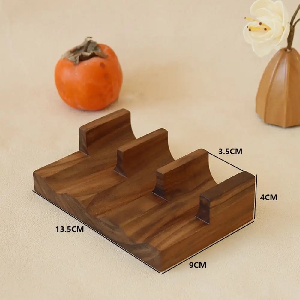 Gifts Black Walnut Sushi Rack Kitchen Tool Wood Plate Urchin Holder Tableware Cuisine Stand For Home