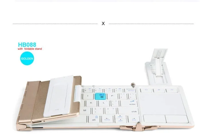 Складная Bluetooth беспроводная клавиатура B.O.W корпус из алюминиевого сплава с