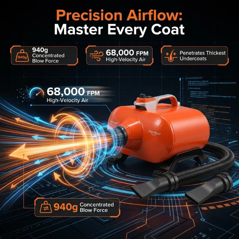 Профессиональный фен для собак Sainbao DHD-3000F с низким уровнем шума, аналог салонного оборудования Typhoon Pet Products (art.: 3920da94dc38f) - 3920da94dc38f