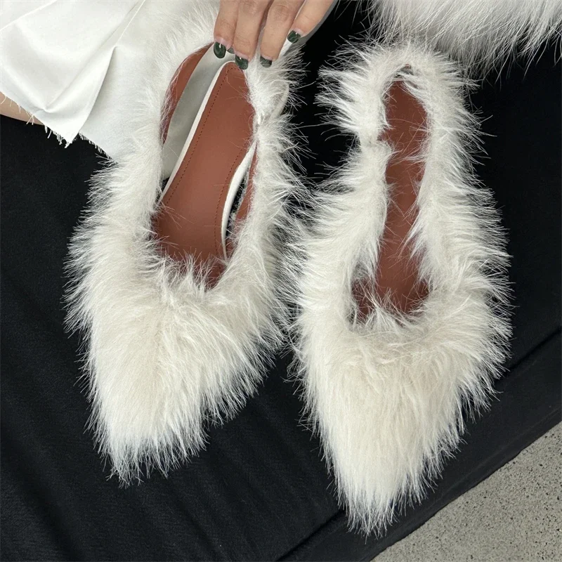 Eilyken/пикантные вельветовые женские туфли-лодочки с острым носком модный дизайн