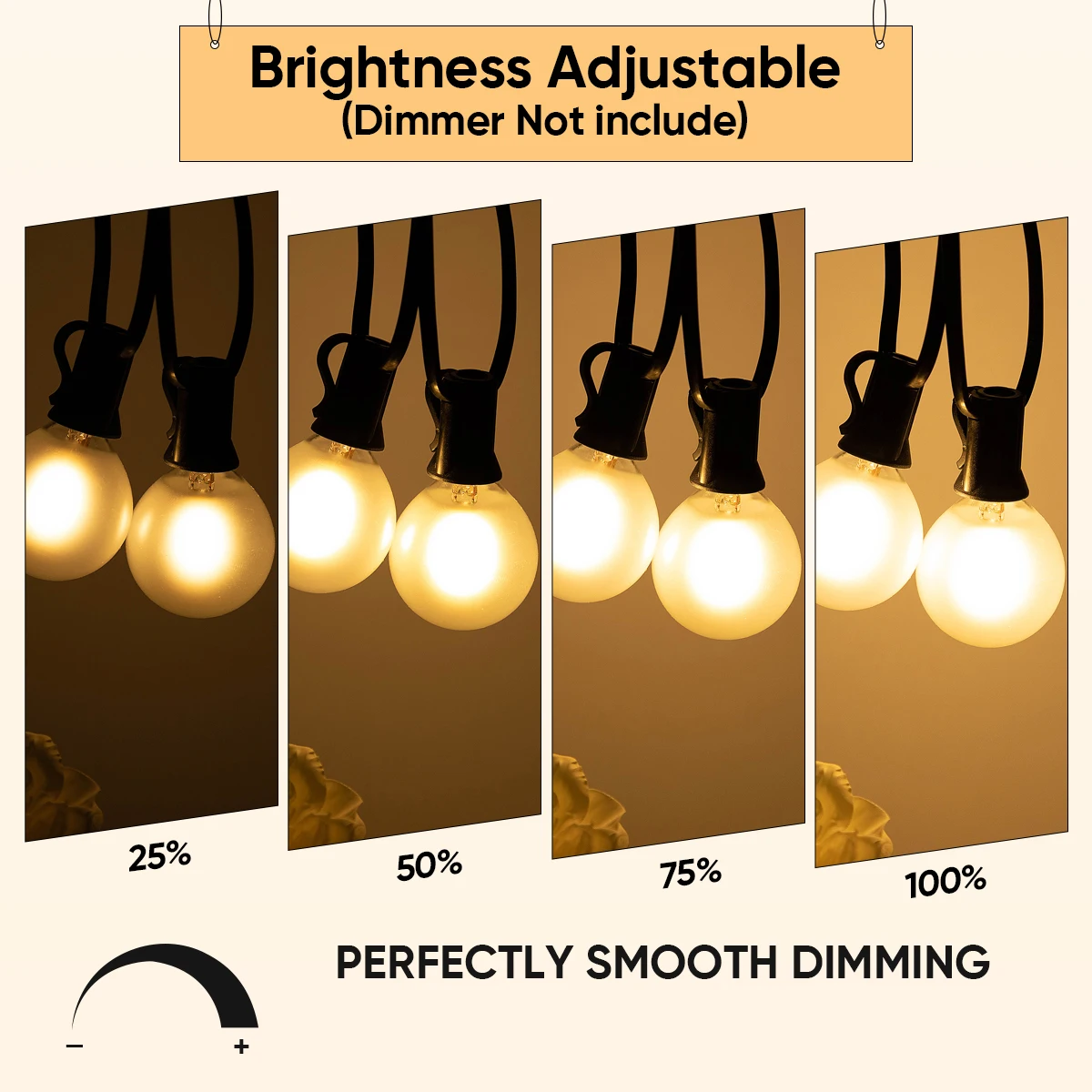 Водонепроницаемая декоративная гирлянда G40 Led
