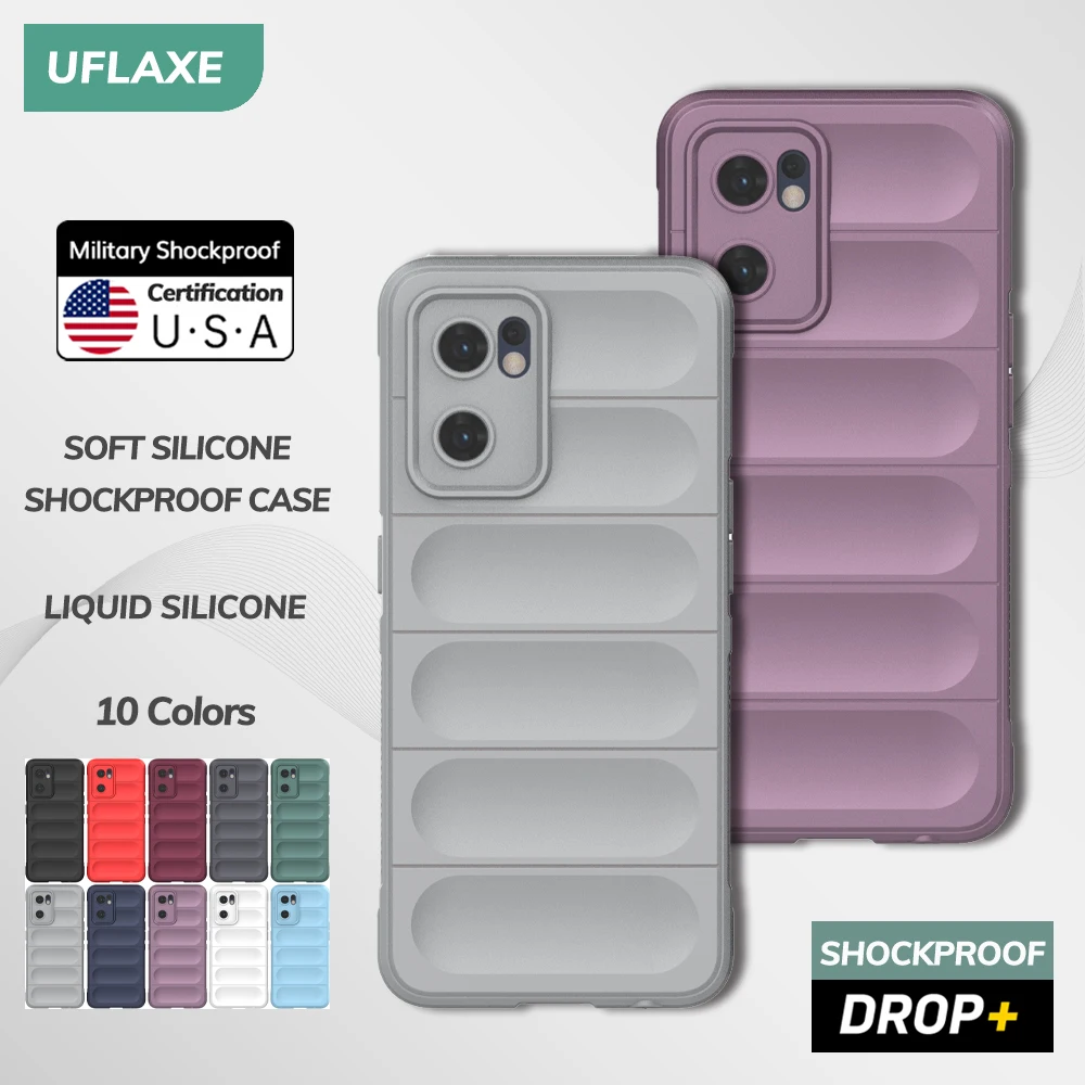 UFLAXE Original Soft Silicone Case for OPPO Reno 7 5G / Reno 7 Pro 5G Shockproof anti-slip Back Cover Casing