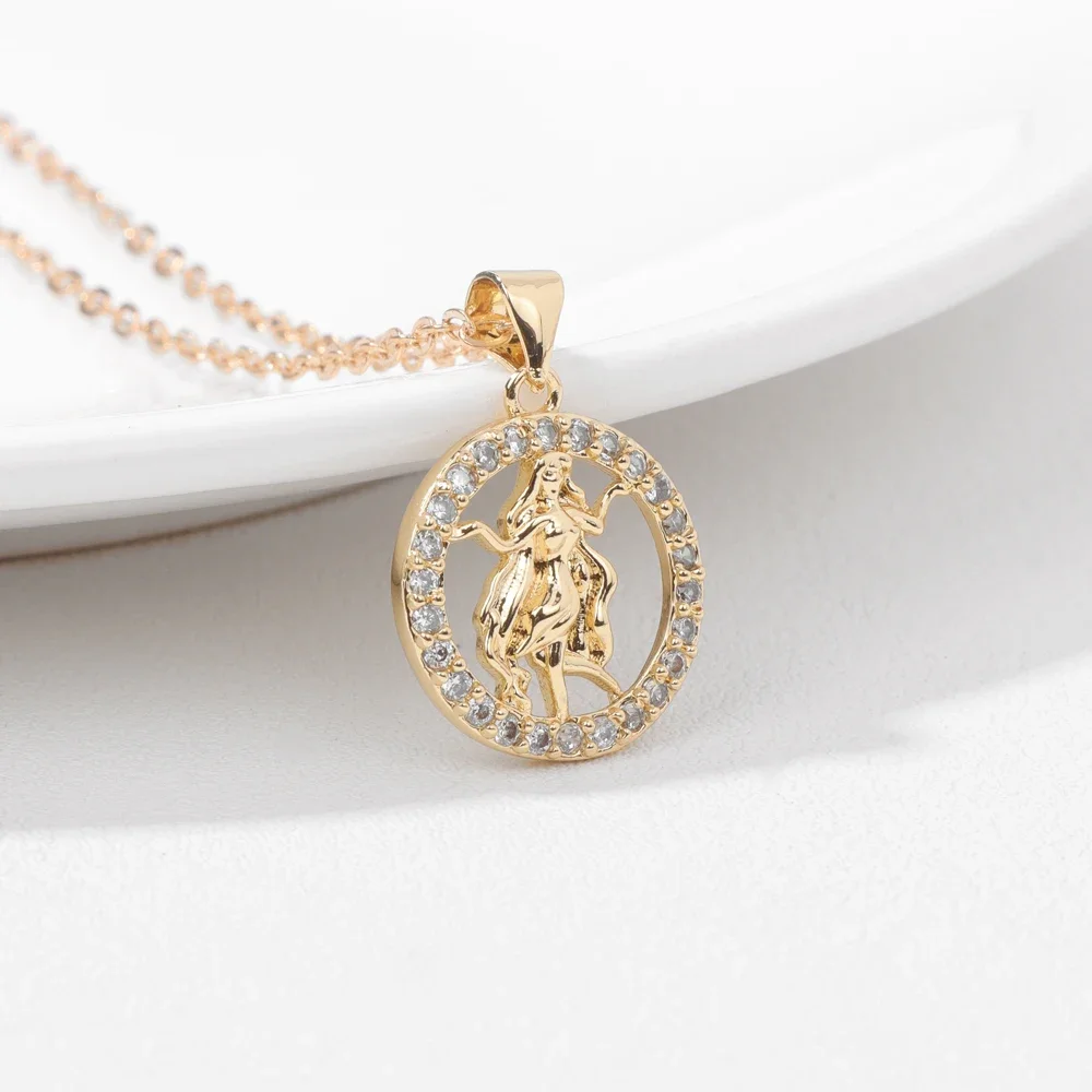 Ожерелье с 12 звездами простое Очаровательное ожерелье гороскопом Овен дева Лев