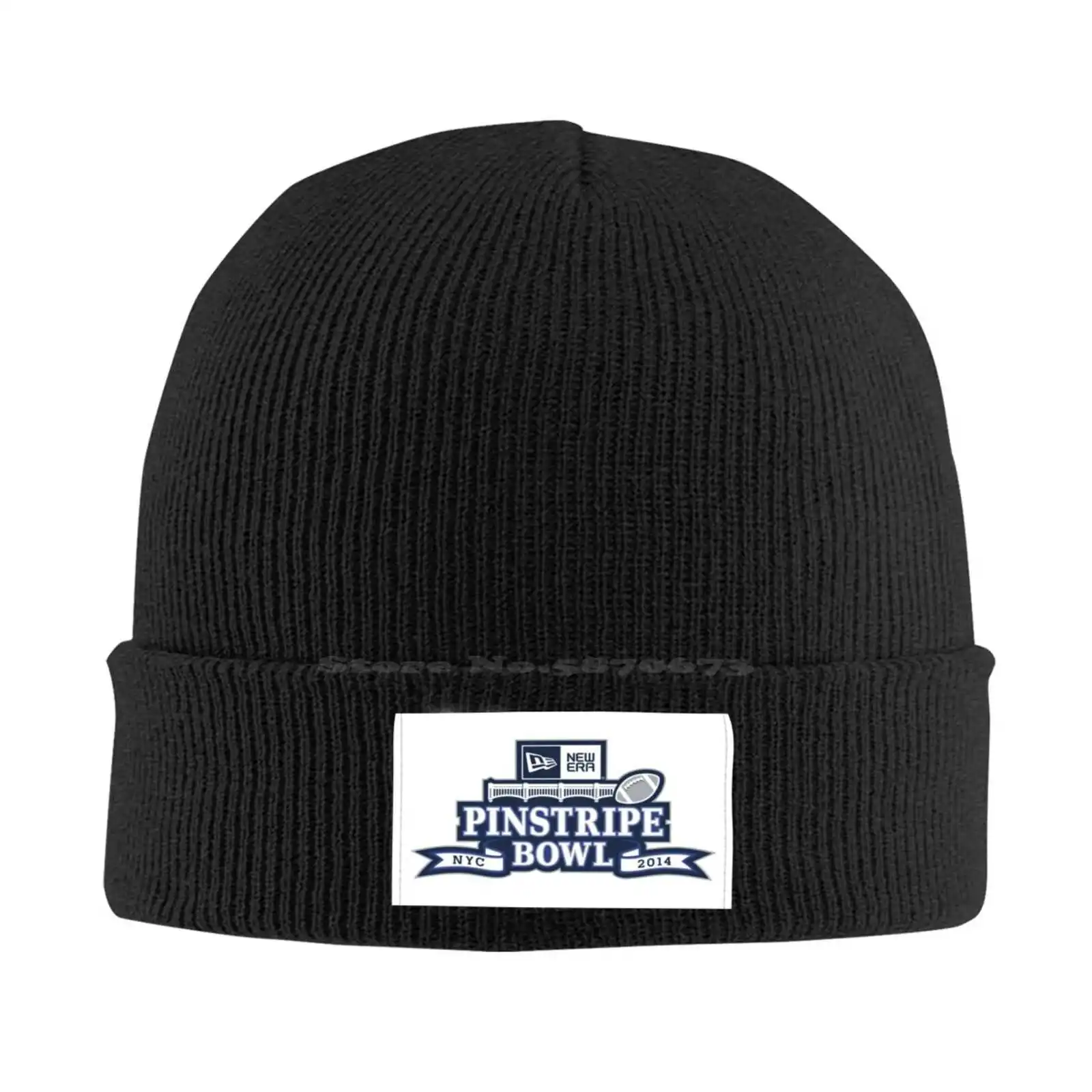 

Pinstripe Bowl Logo Print Graphic Casual cap Baseball cap Knitted hat