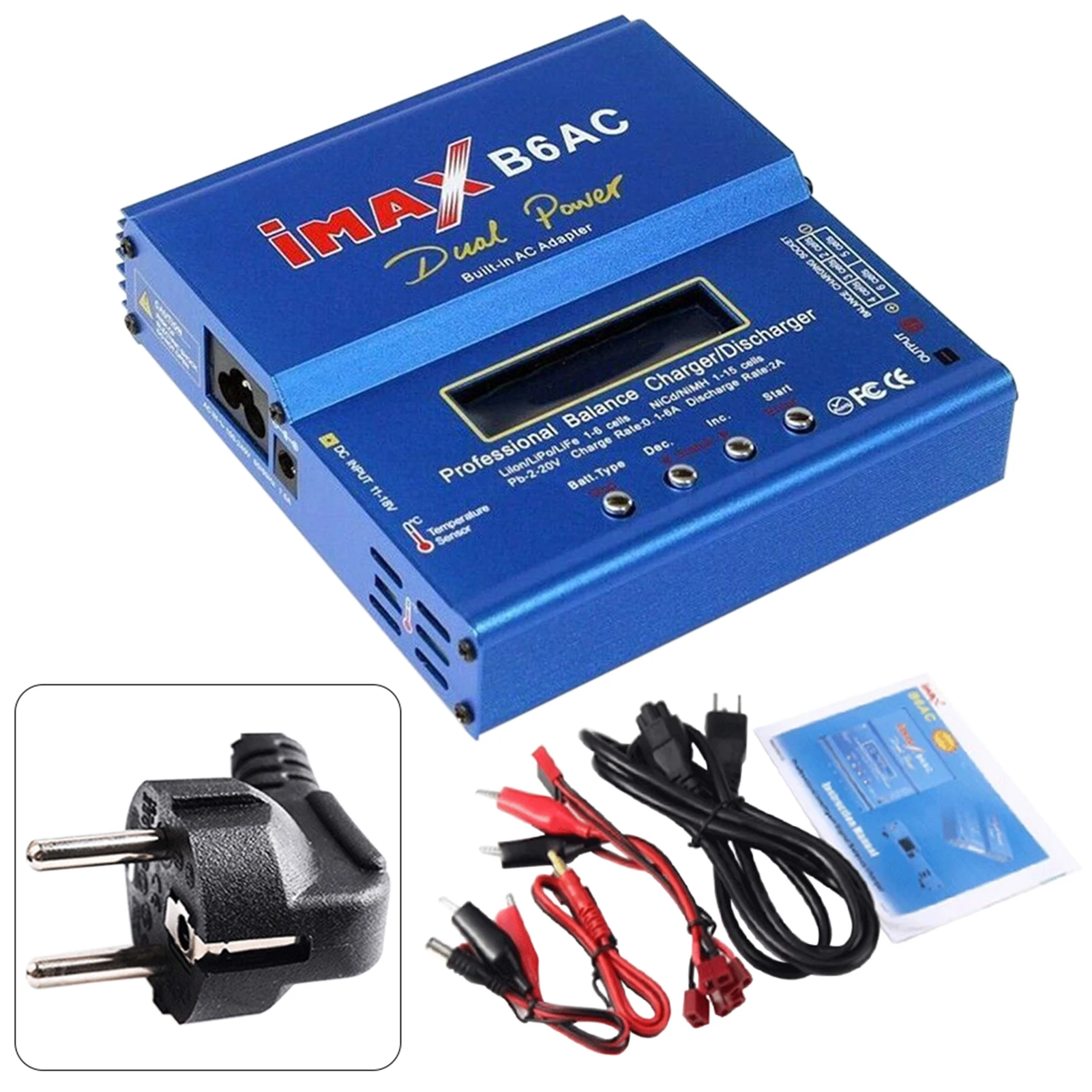 

AC DC Dual Power IMAX B6AC V2 Battery RC Toy Multifunctional Professional Plastic 80W Smart Balance Charger Discharger Portable