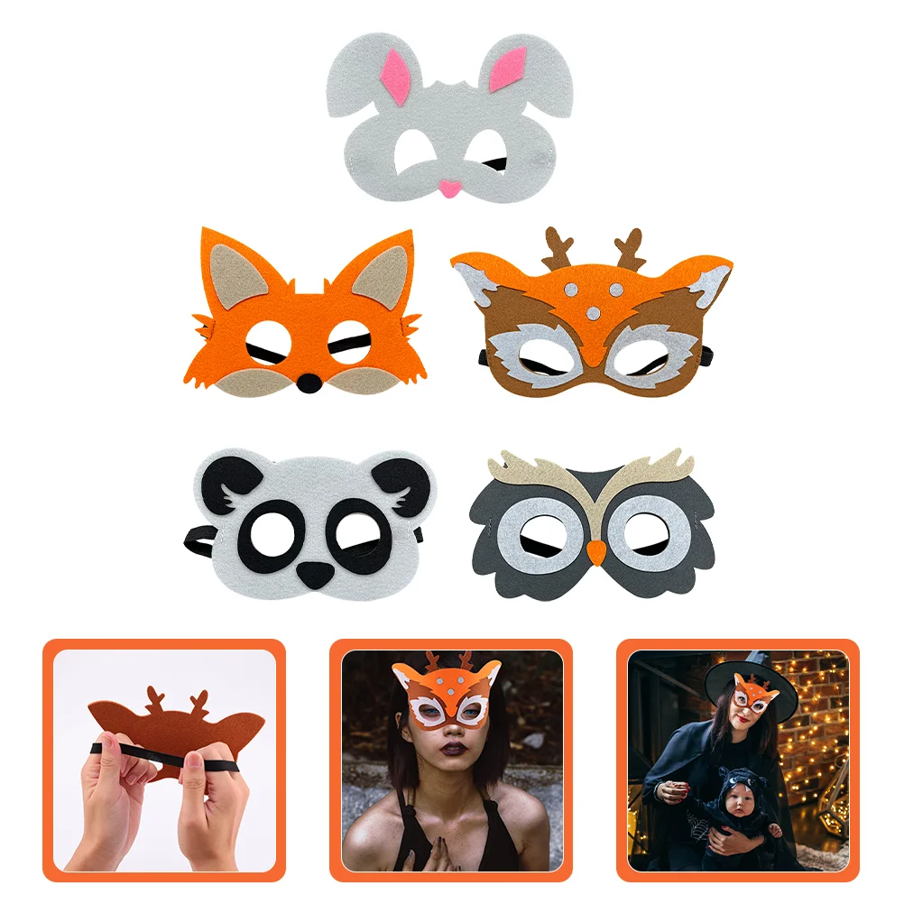 

Party Animal Kids Costumesupplies Half Birthday Favors Felt Cosplay Diy Rabbit Eye Covers Face Favor Foxshowerfunny Gras Mardi