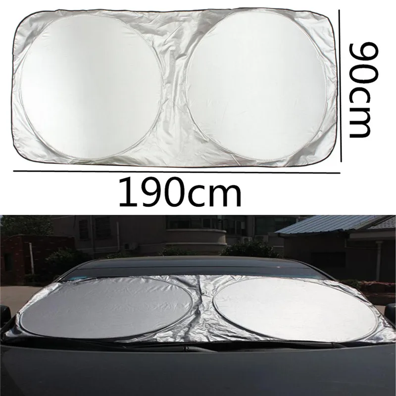 

Universal UV Protection Shield Front Rear Car Front Windshield Sunshades Blocks UV Rays Heat Protection Foldable190 x 90cm