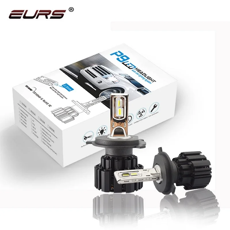 EURS P9 H15 Car Led Headlight Bulb H4 Hi/Lo Beam Headlamp H7 H11 9005 9006 9012 car headlight D1 D2 D3 D4 HID Light 100W 13600LM