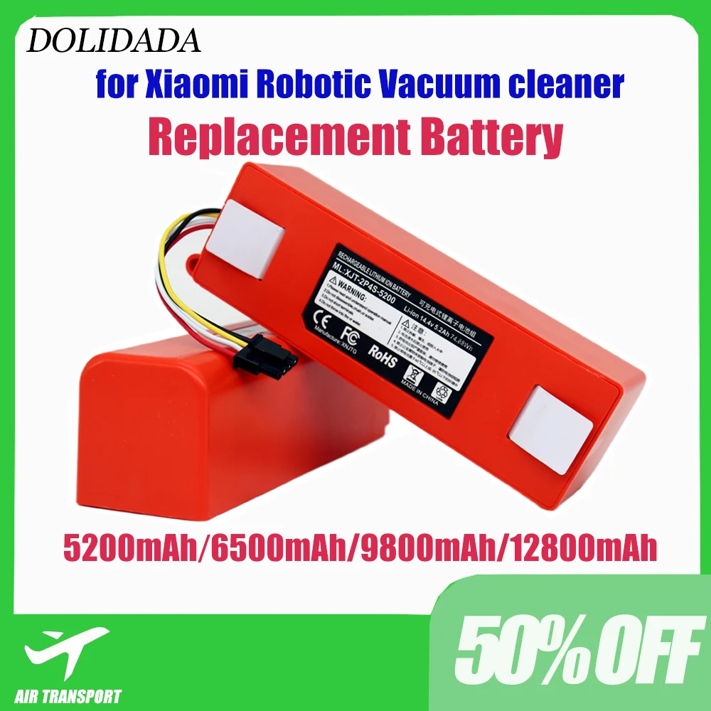 

Original Replacement Battery BRR-2P4S-5200D for XIAOMI 1S 1ST Roborock SDJQR01RR Sweeping Mopping Robot Vacuum Cleaner 12800mAh