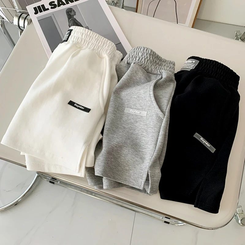 Women Shorts Elastic High Waist Casual Letter Printed Sports Shorts Summer Korean Fashion Wide Leg Loose Female Shorts Homewear