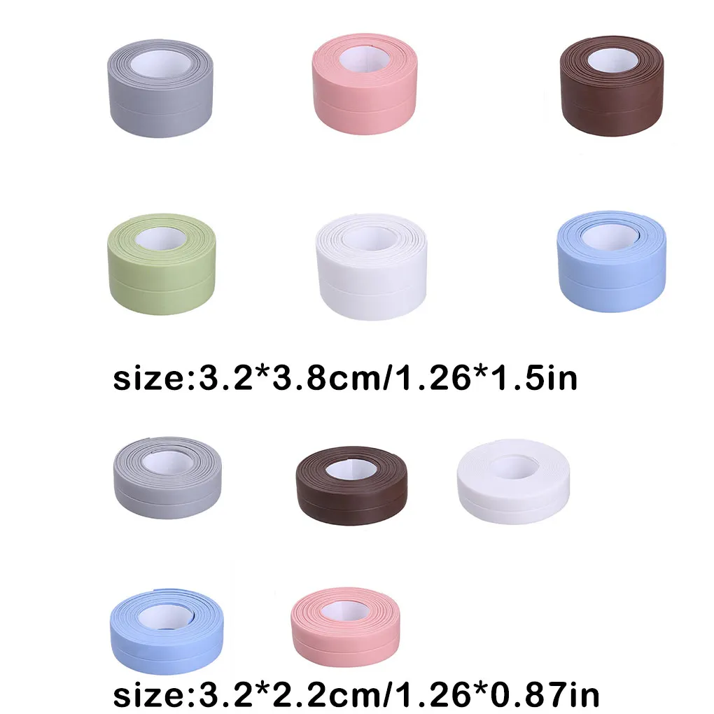 

Sealing Strips PVC Wall Sticker Anti-mold Self Adhesive Tape Toilet Corner Windows Bathroom Shower Stove Countertop Hotel