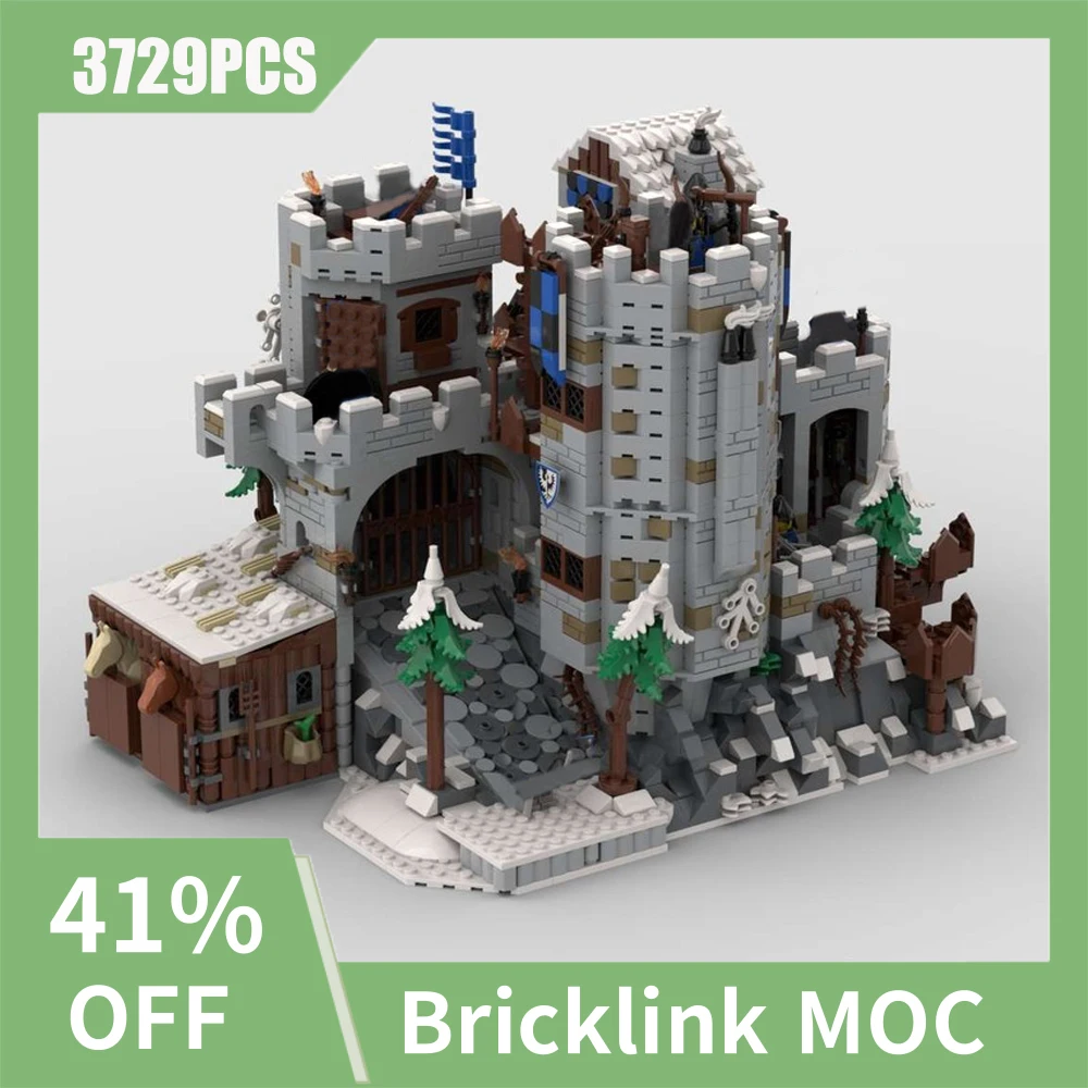 НОВЫЙ 3729 шт. европейская средневековая модель черного ястреба горная крепость