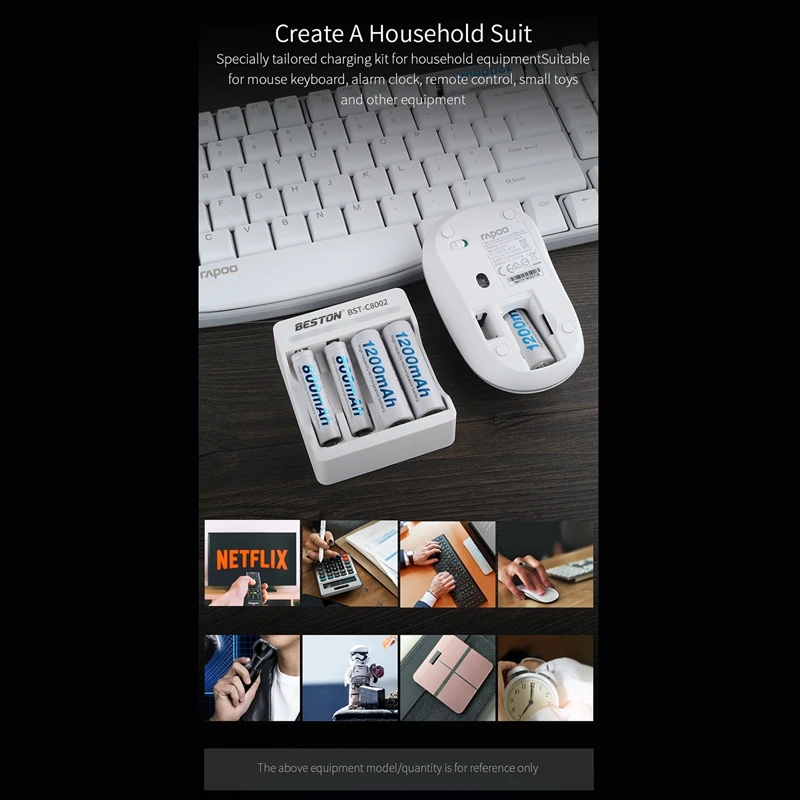 Beston 4 слота быстрое умное интеллектуальное таймерное Зарядное устройство USB для 1