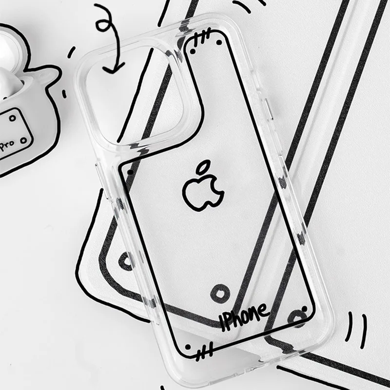 

Двухмерный чехол для iphone 14 13 12 Mini 11 Pro Max X Xs Max Xr 8 7 Plus Se2, силиконовый защитный чехол с граффити