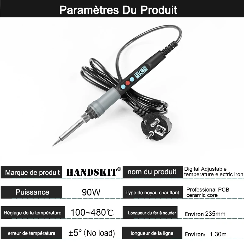 Электрический паяльник 90 Вт набор пинцетов для всасывания припоя комплект