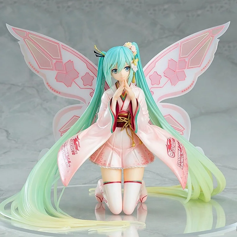 Кимоно Hatsune Miku ручной работы кимоно Мику снег вишневый цвет Бабочка принцесса