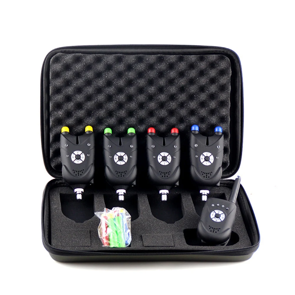 

Wireless Fishing Bite Alarm and Receiver 1+4 Fishing Swingers Led Indicator Fish Bite Buzzer Carp Fishing Tools