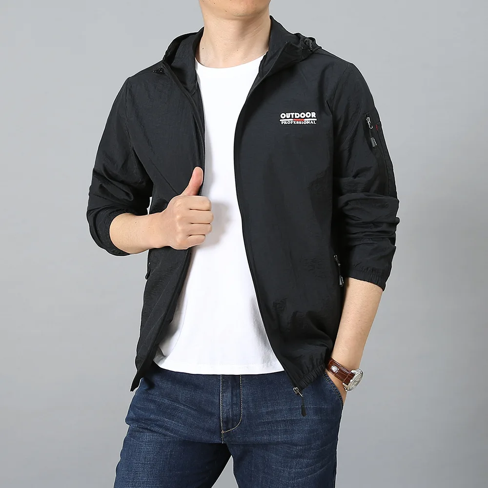 

Summer Sun-protective Jackets Light Breathable Skin-friendly Outdoor UV Protected Spring Thin Coat Men Teenager Boys Jaqueta 5XL