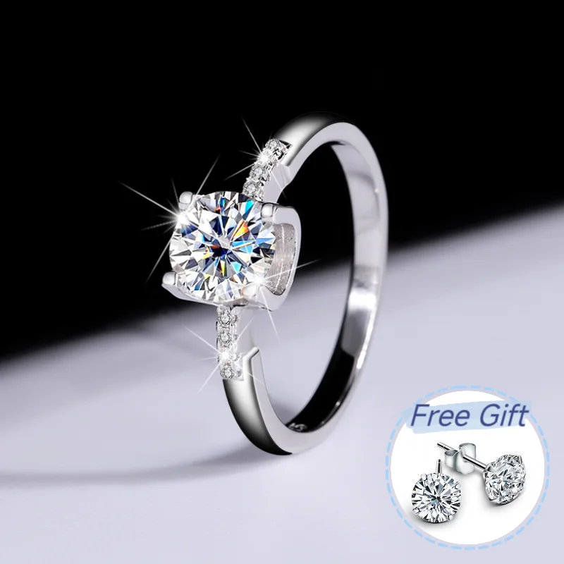 

Обручальные кольца с бриллиантами, потрясающие свадебные кольца с бриллиантом, обручальное кольцо с бриллиантом, ювелирные изделия из стерлингового серебра