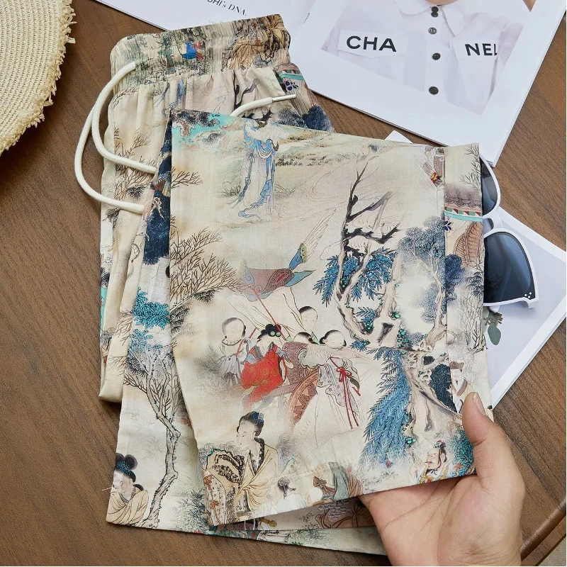 Брюки женские с эластичным поясом модные повседневные универсальные свободные