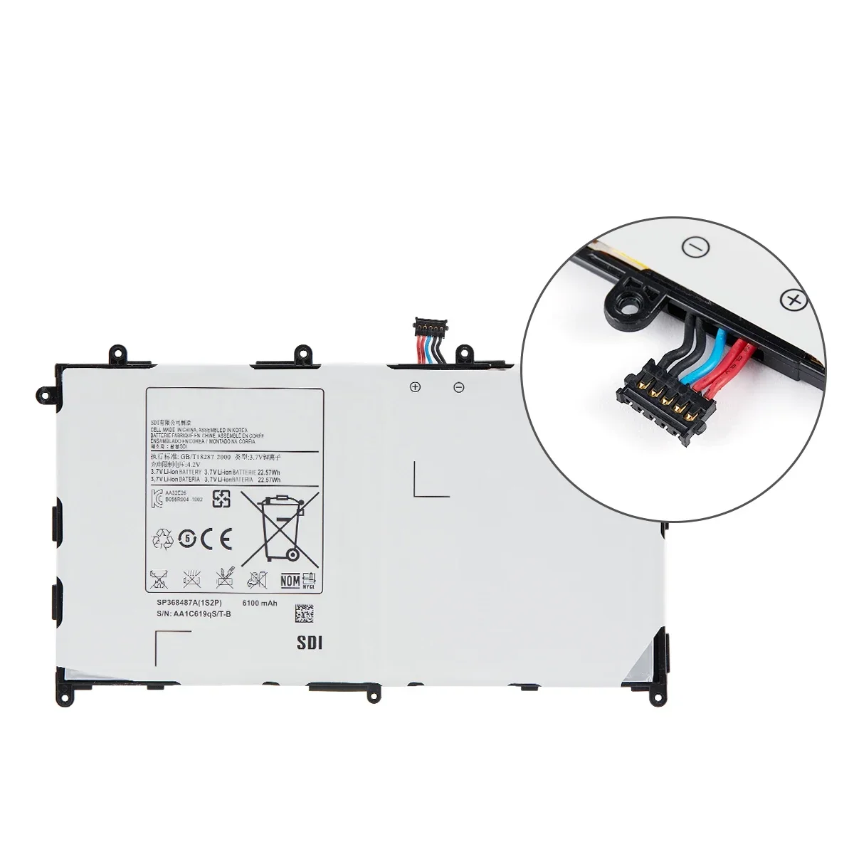 Совершенно новый SP 368487 Сменный аккумулятор для планшета A (1S2P) 6100 мА Samsung Galaxy Tab 8 9