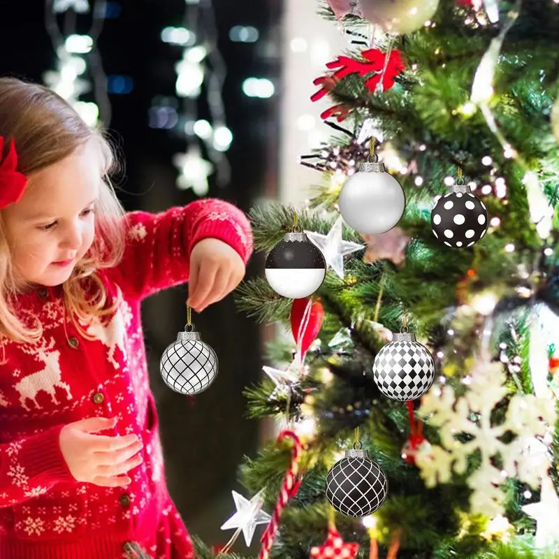 12 шт. 8 см рождественские шары в горошек украшения деревянные для рождественской