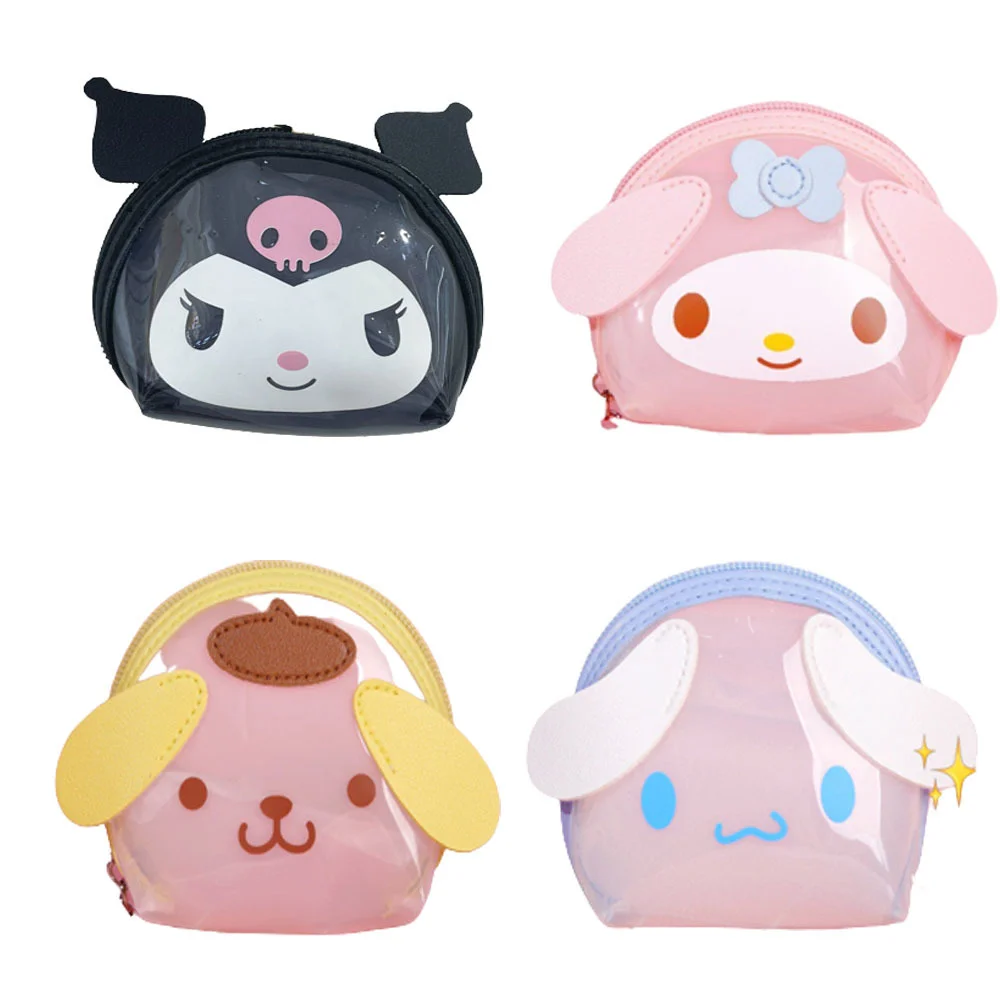 

Sanrios My Melody Cinnamonll HelloKittys новая мини прозрачная детская косметичка для смены мультяшная Водонепроницаемая аниме на молнии