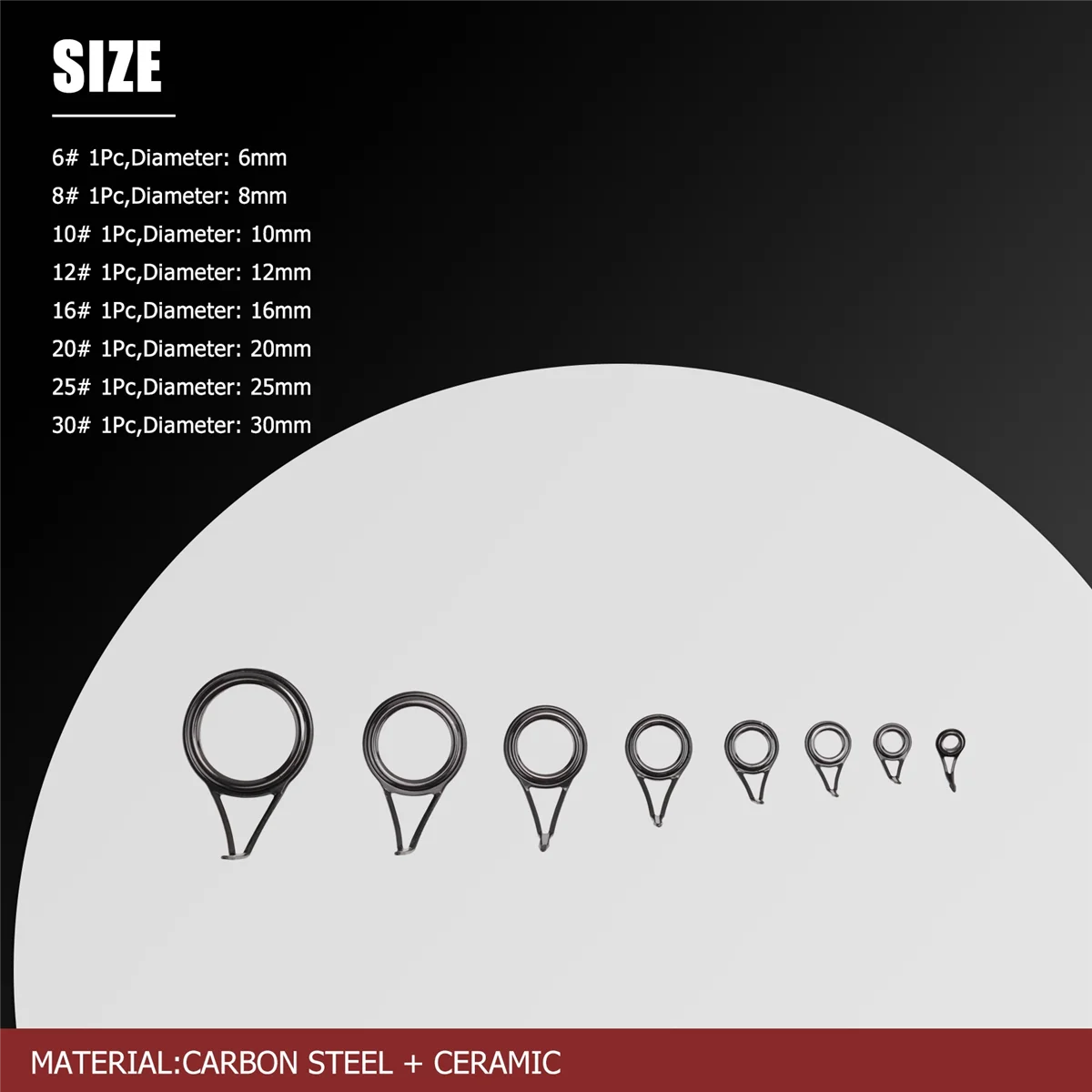 8 шт./компл. направляющие для удочки наконечник рыбы диаметр 5-18 мм комплект
