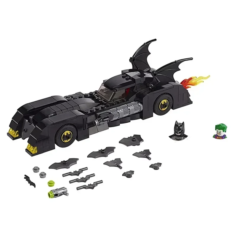 

Super Hero Bat Chariot Batmobile Limited Edition Car Weapon Vehicle Figure Building Blocks Sets Classic Movie Model Bricks Toys