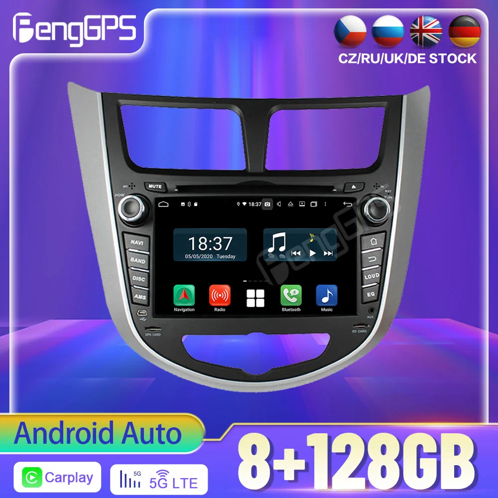 

128G Android PX6 DSP For HYUNDAI Verna Accent 2011-2012 Car DVD GPS Navigation Auto Radio Stereo Multifunction CarPlay HeadUnit