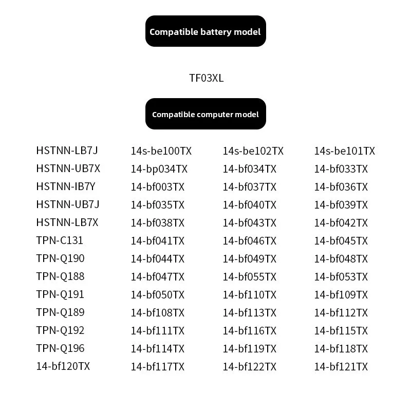 Фото Аккумулятор для ноутбука TF03XL 11.55V 3500mAh для HP Pavilion 15-CK 15-CK0XX 15-CC0XX 15-CC1XX 15-CD004LA 15-CC055OD 15-CD006LA 14-BF0XX №4