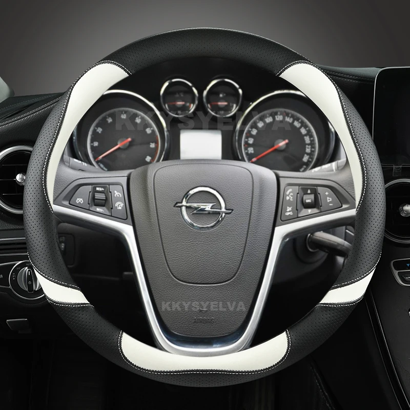 

PU Leather Car Steering Wheel Cover For Opel Mokka 2013-2016 Opel Insignia 2009-2013 Astra J 2010-2015 Meriva Auto Accessories