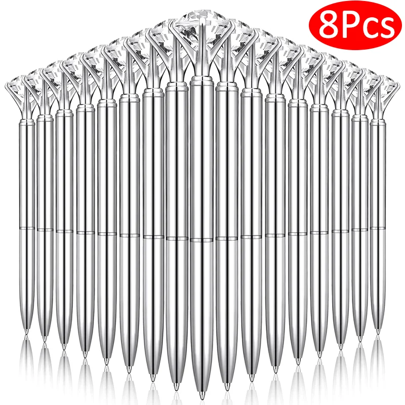 

1/8 шт., металлические шариковые ручки с кристаллами