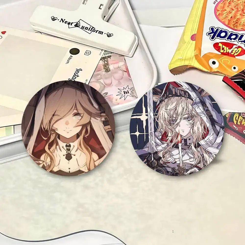 Фото Значки-броши Viviana Anime A-arknights в мультяшном стиле для украшения рюкзаков, круглые эмалевые значки для аксессуаров №3
