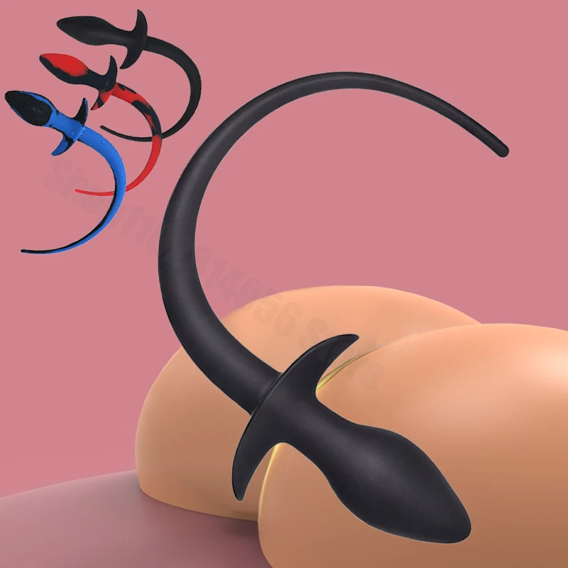 Собачий хвост Анальная пробка Силиконовая Puppy Play Анальные аксессуары