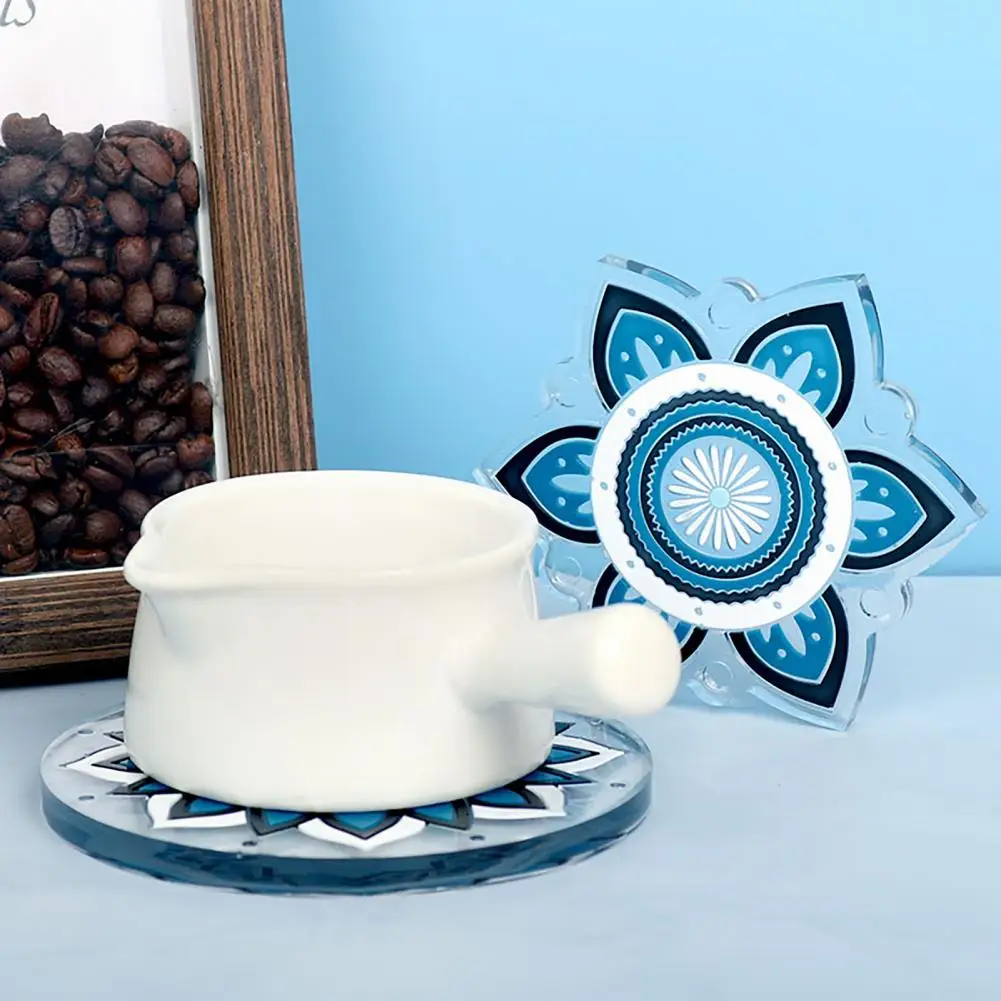 

Epoxy Mold Premium Easy Demoulding Durable Cup Mat Casting Art Mold for Home