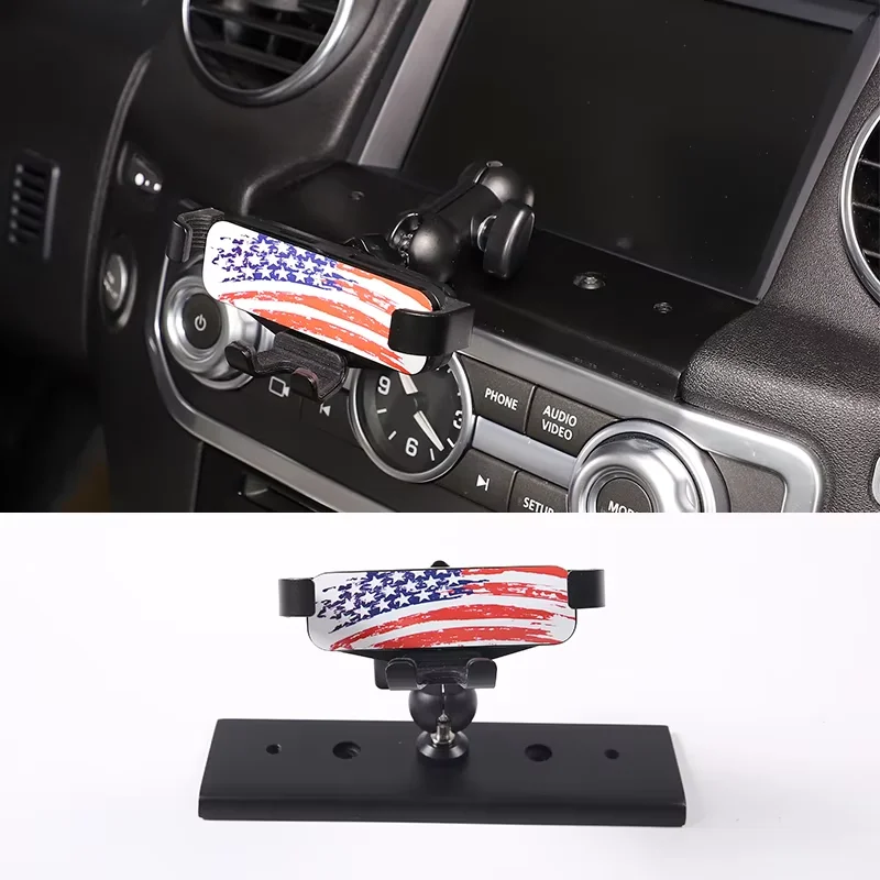 

Для 2010-2016 Land Rover Discovery 4 LR4 автомобильный навигационный экран из алюминиевого сплава, передний кронштейн для мобильного телефона, GPS-кронштейн, автозапчасти