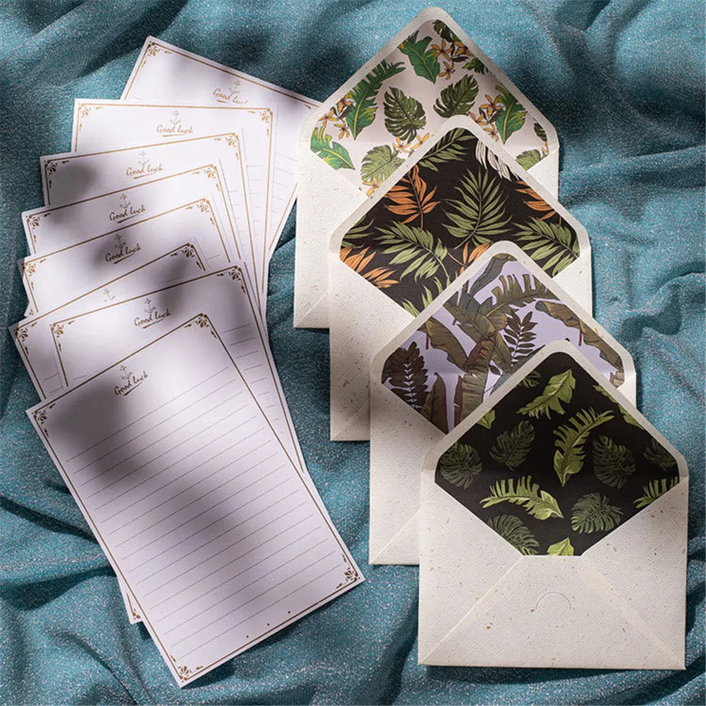 1pc Vintage Envelopes DIY Wedding Invitations Printing Lining Hemp Texture Letter Paper Bag Belly Band Gift Stationary - купить по