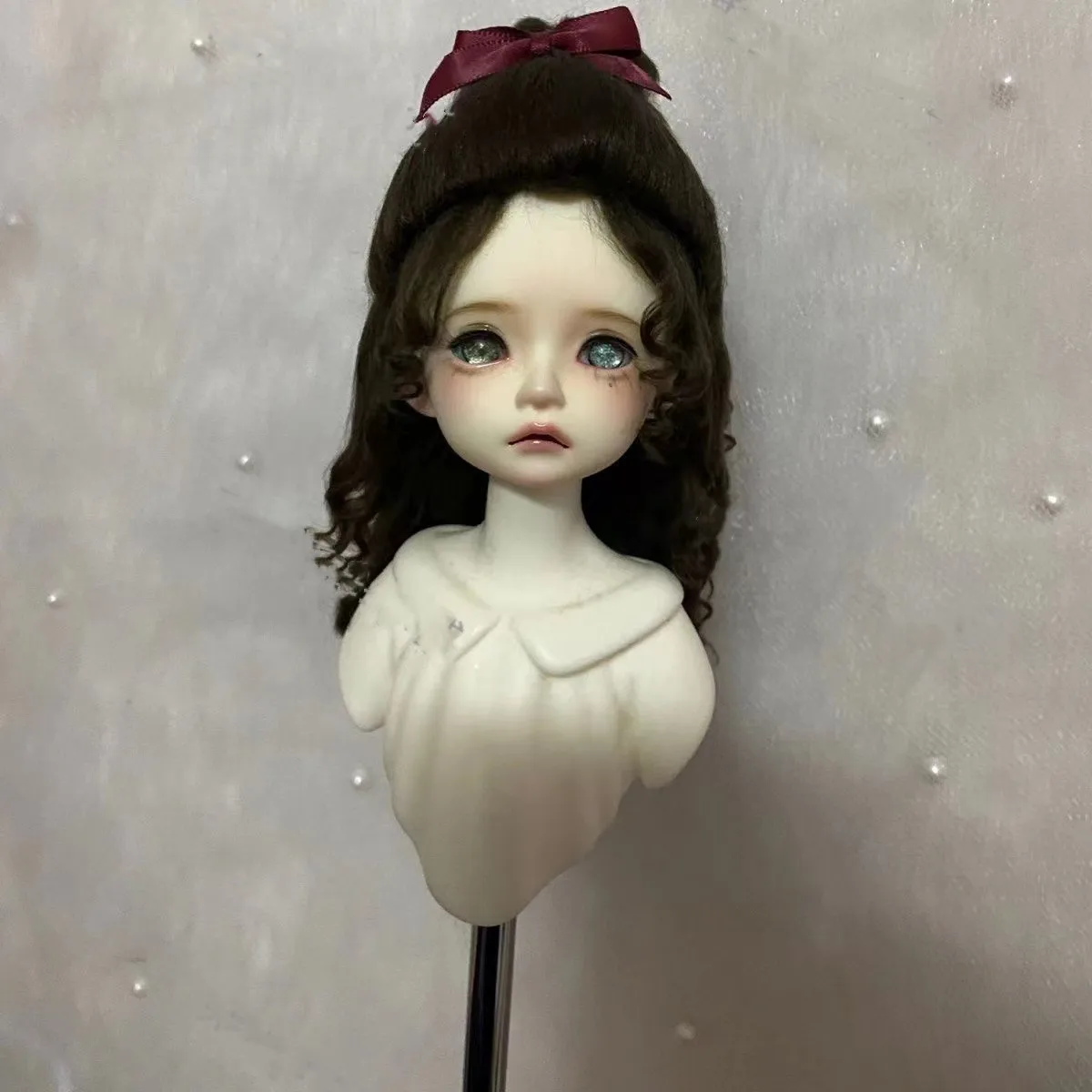 Прекрасный парик BJD 1/6 из искусственной пляжной шерсти 1/8 ob11 можно настроить