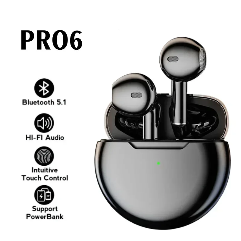 Беспроводные наушники Pro 6 TWS с микрофоном Fone Bluetooth